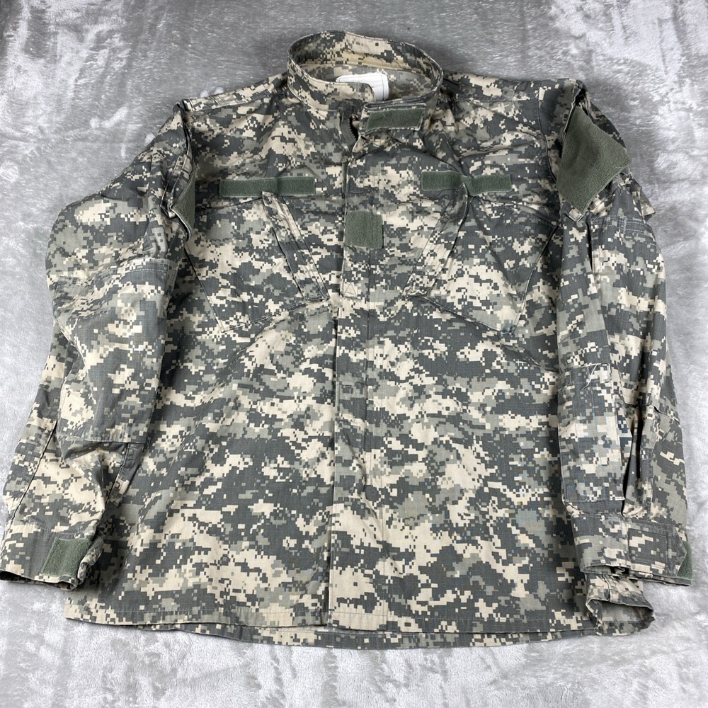 US Army ACU Combat Uniform Coat Mens Large Regular Digital Camo Jacket Ripstop